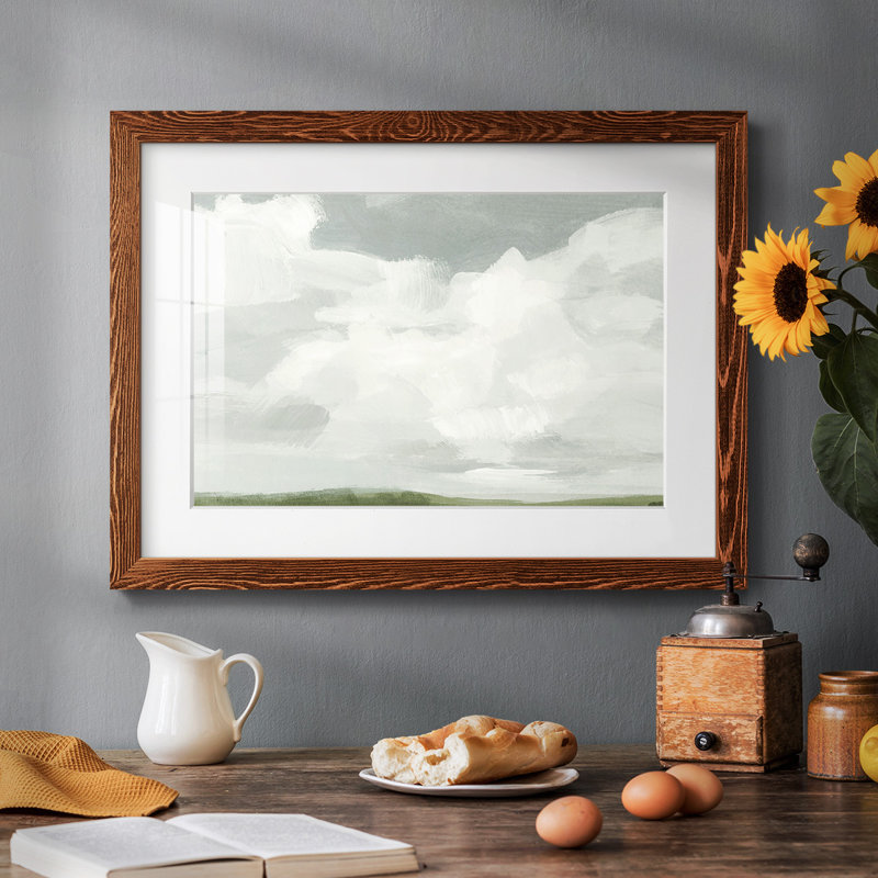 Gray Stone Sky I, impression sur papier, Érable, H 14 po x l 20 po x P 1,5 po