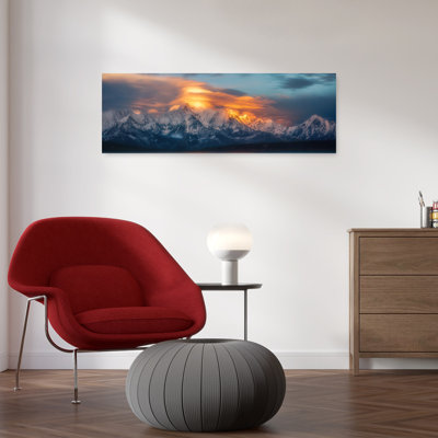 «Golden Hour Mountain Lake», art dramatique paisible et paisible paysage de montagne