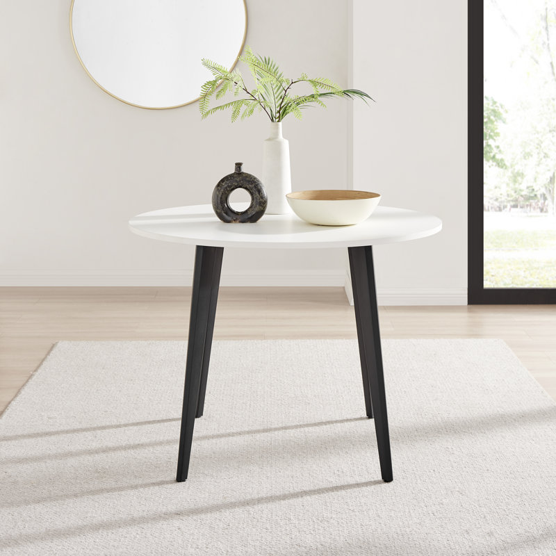 Betsab 4 - Person Dining Set, White/Black, Green