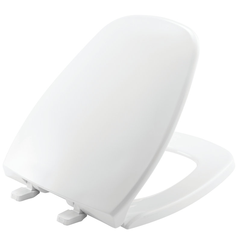 BEMIS 1240200 Eljer Emblem Plastic Toilet Seat, ROUND, White