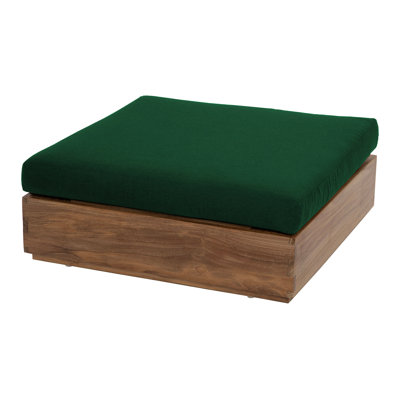 Repose-pieds d'extérieur en teck Pacific avec coussin Sunbrella