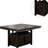 Rustic Counter Height Dining Table With Storage And Leaf Functioning Utility