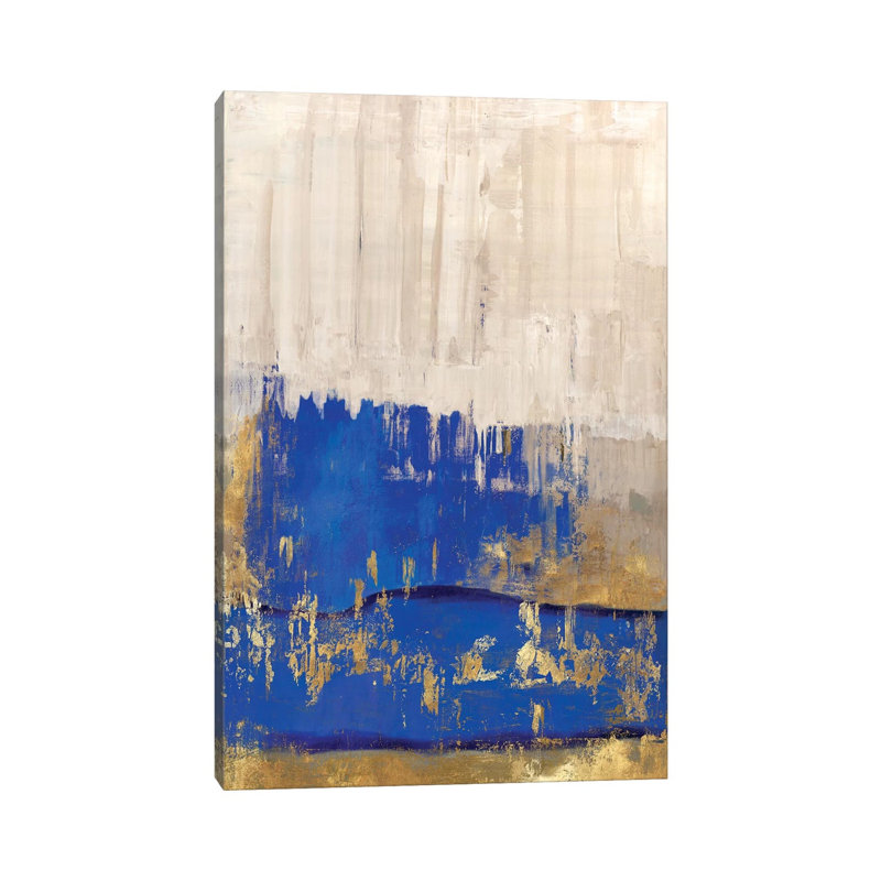 Indigo Abstract II by PI Galerie - Wrapped Canvas Painting, 20.32 cm H x 30.48 cm W
