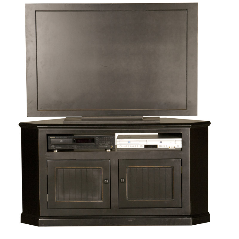 Unfinished Corner TV Stand, Black