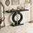 Mirrored Console Table Modern Sofa Table with O-Shaped Base-330071916