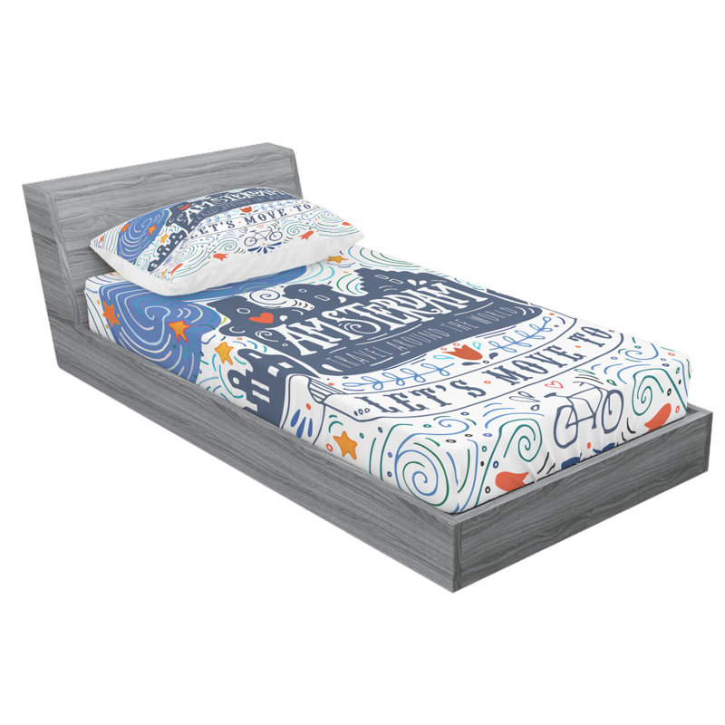 Microfiber Sheet Set, Twin XL Sheet Set with Fitted Sheet