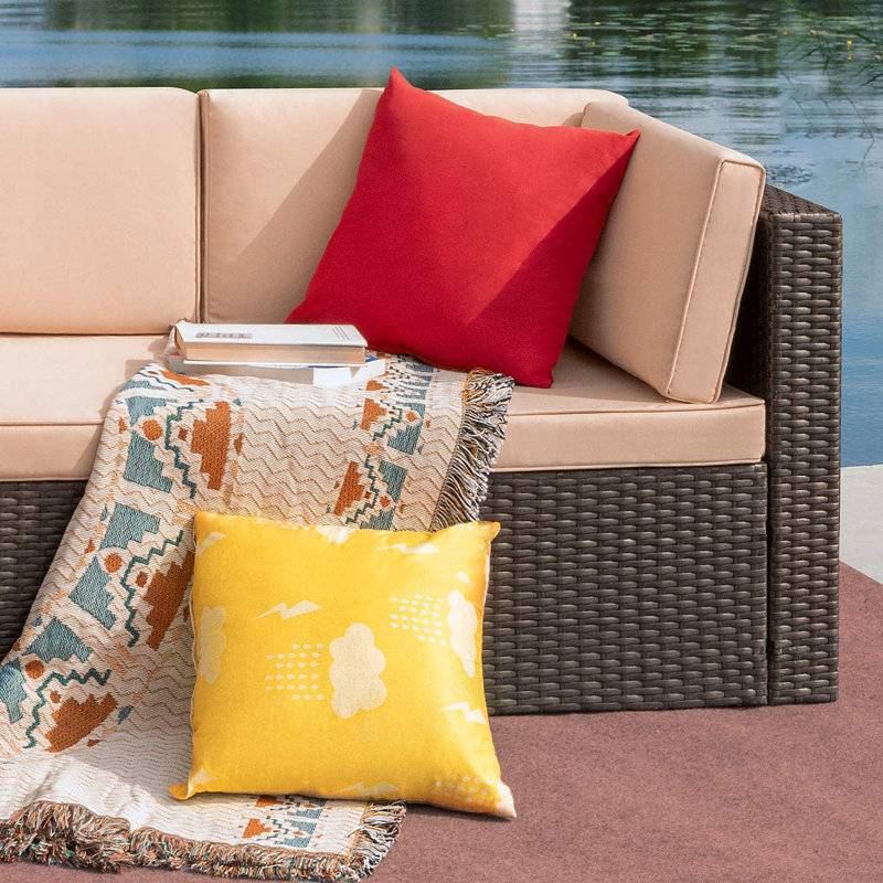 Ensemble de conversation modulaire avec coussins 6 pièces Christopher, Beige