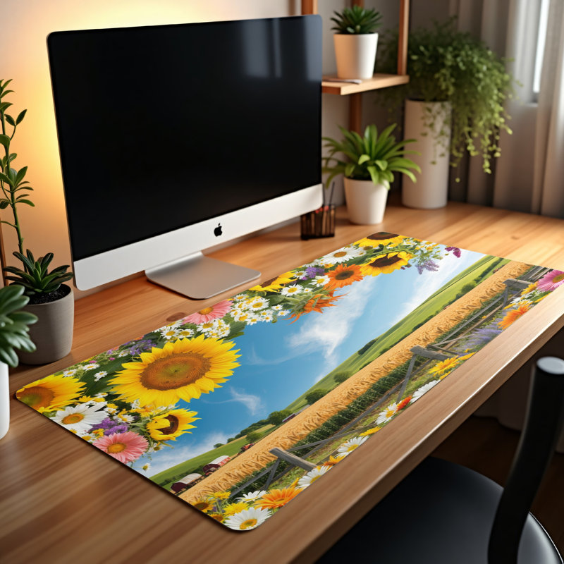 Polyester Desk Pad, 14.4x12.1