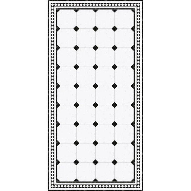 Lion Black Easy to Clean Vinyl Mat, Rectangle 2 pi 7 po x 6 pi 6 po
