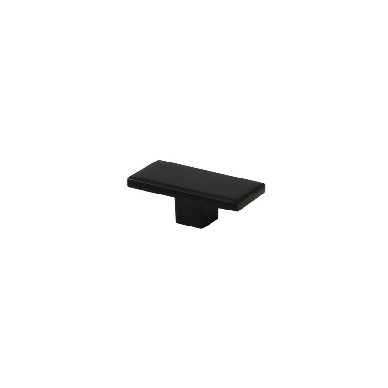 Poignée d'armoire rectangulaire 1-7 / 8 x 3/4 po, Noir mat