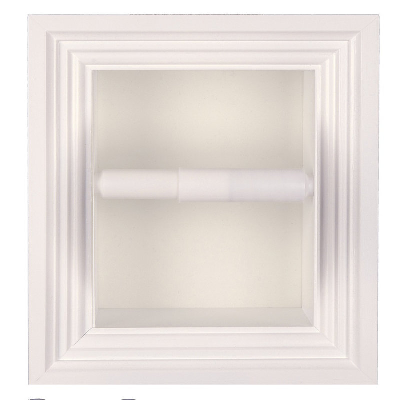 Porte-papier hygiénique encastré Tracy, Blanc