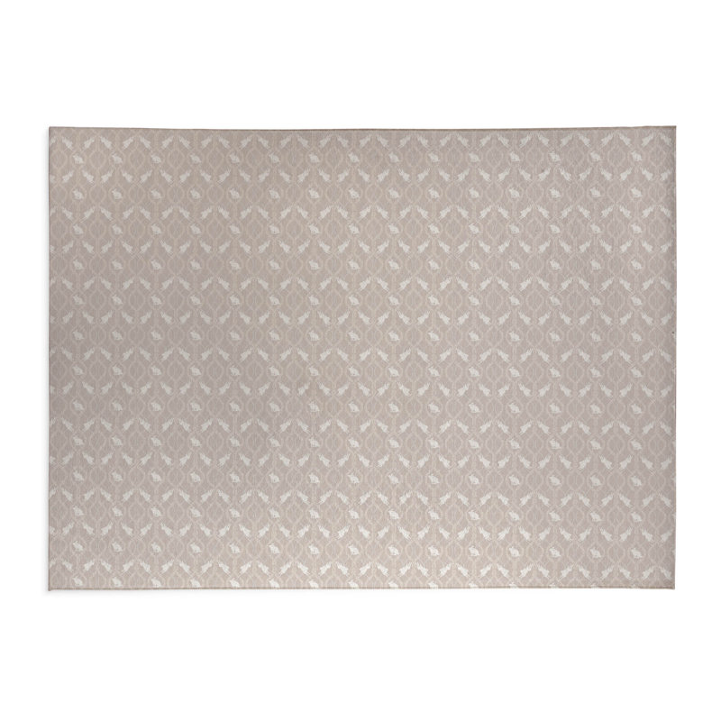 Nantucket Bunny Kids Play Mat, Taupe/Beige, Rectangle 4' x 6'