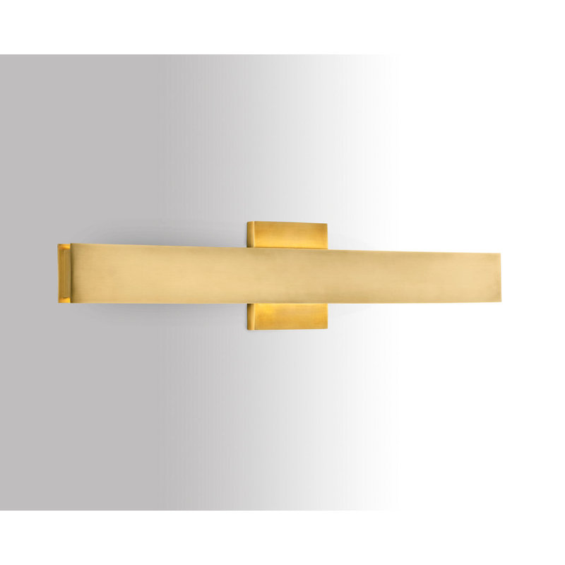 Bau 1 - Light LED Bath Bar, Natural Brass