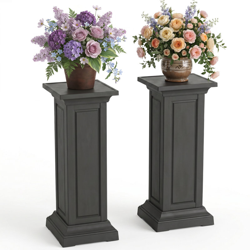 Outdoor Resin Planter (Set Of 2), Black