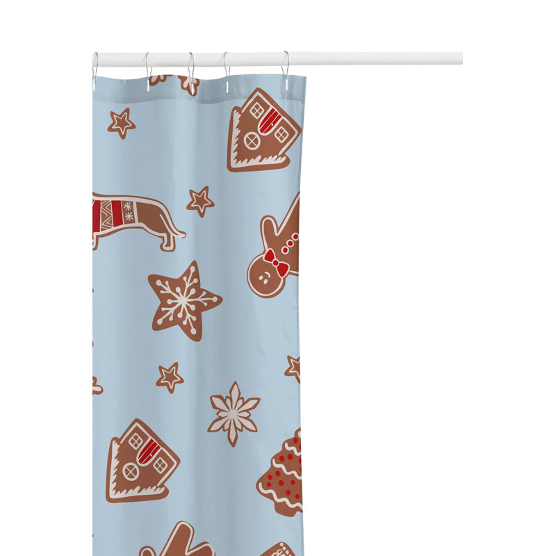 Rideau de douche léger ultra-mince Ginger All The Way, Argent