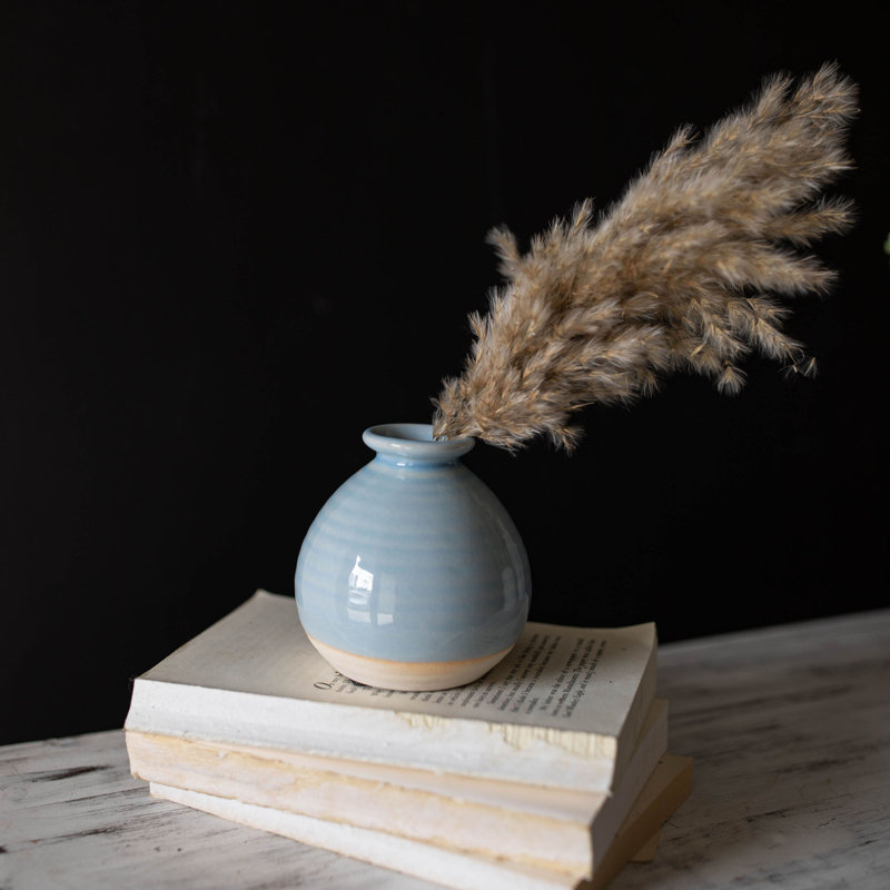 Jahnell Stoneware Table Vase, Blue