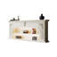 Blanc massif + foyer en bois manufacturé avec meuble télé-82507789