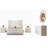 5 Piece Upholstered Faux Leather Bedroom Set