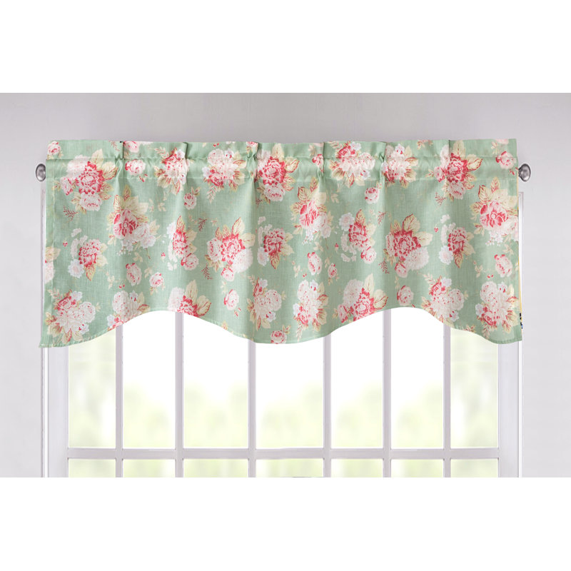 Aeshia Floral Scalloped Window Valance