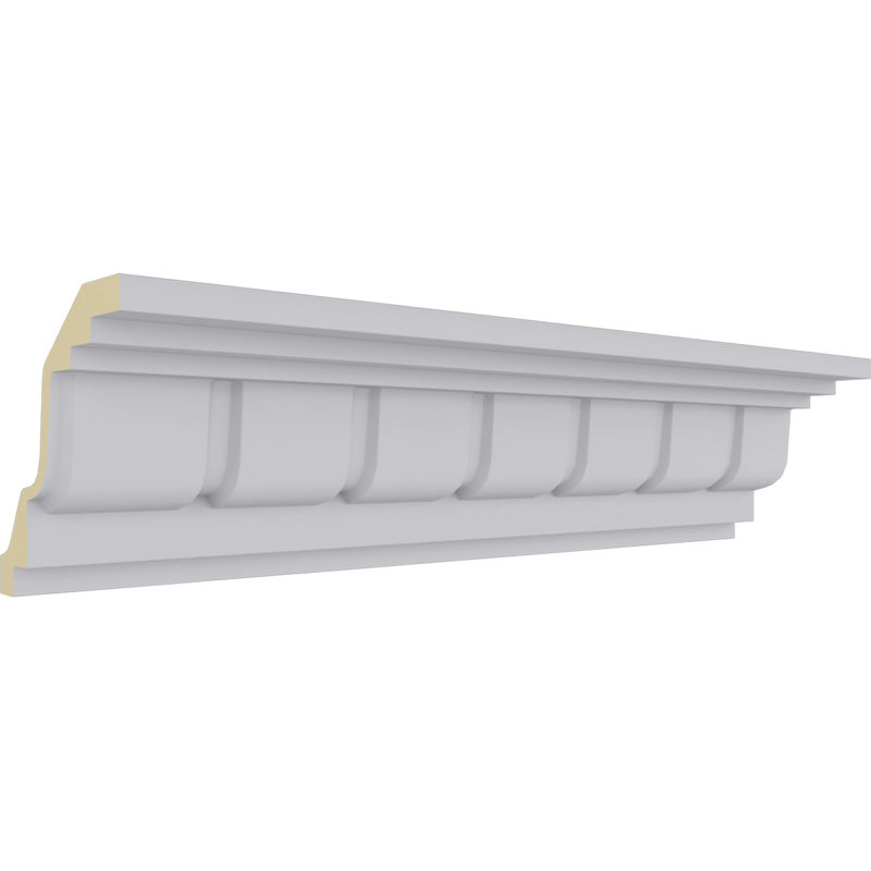 Eris Dentil White Urethane Crown Moulding 94.5"