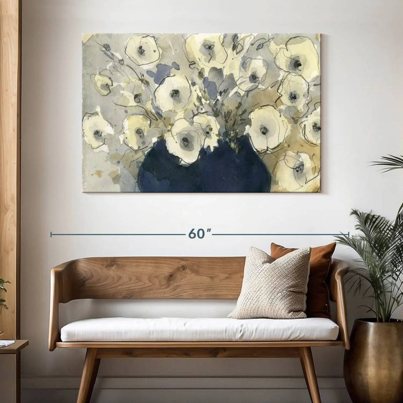 Étude Harnek White Blossom I, H 32 po x l 48 po