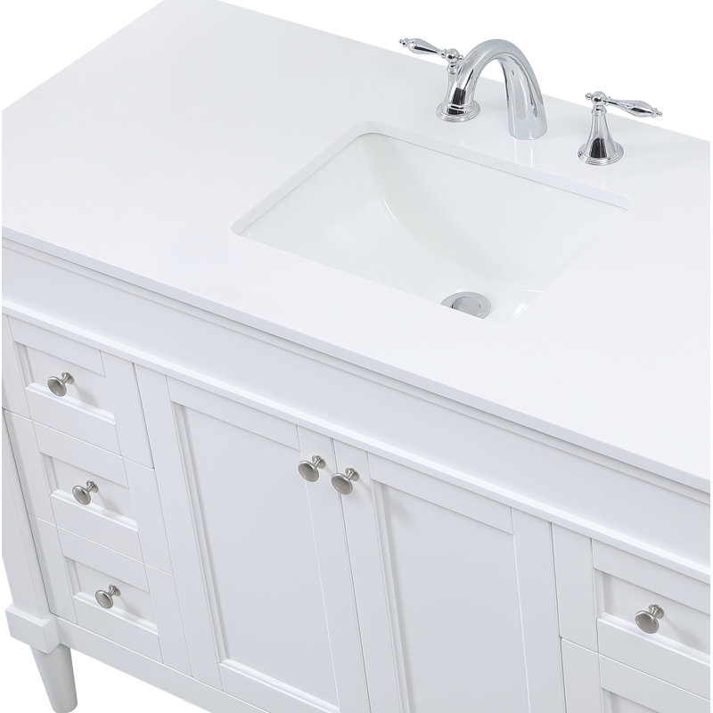 Ensemble de meuble-lavabo simple 48 po Readington, Blanc