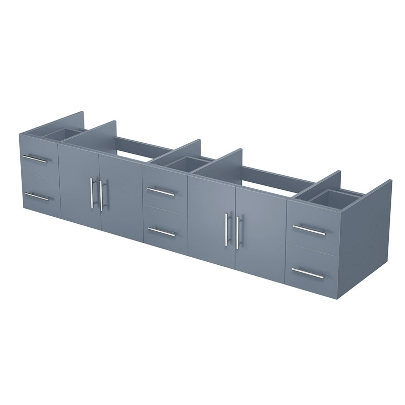 Double Bath Vanity 84 In. W X 22 In. D, Gray
