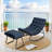 Patio Outdoor Lounge Chair Rocking Chair With Ottoman-1062662867