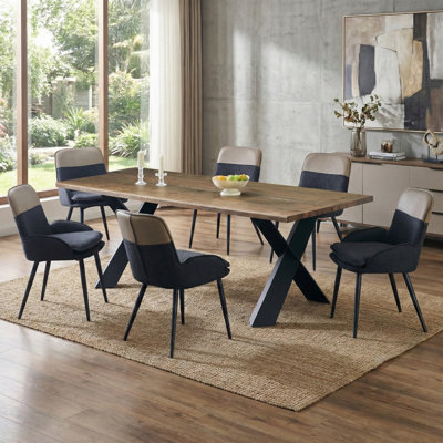 Metal Base Dining Table