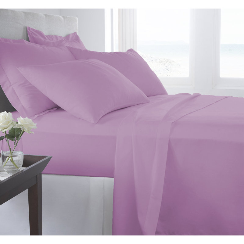 Ensemble de draps Signature Series, Ensemble de draps pour lit simple avec un drap-hou, Lilas