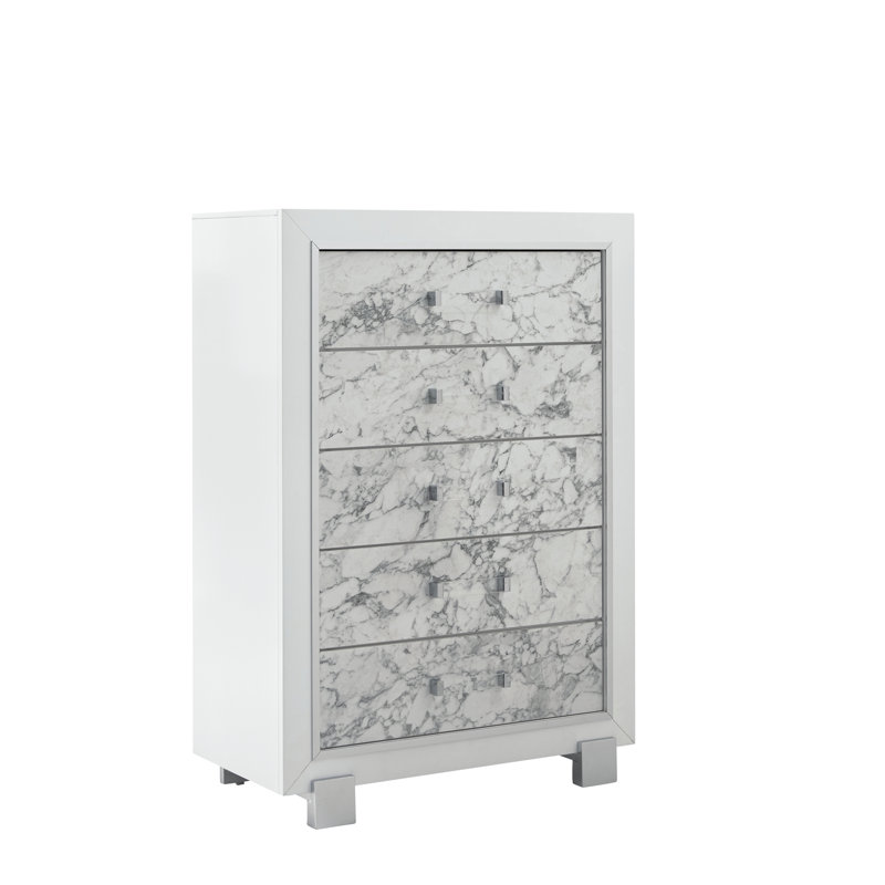 COFFRE BLANC SKYE MARBLE