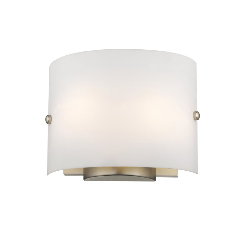 Lucan Steel Flush Mounted Sconce, Brushed Nickel