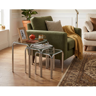 Irwin Glass Top Nesting Tables
