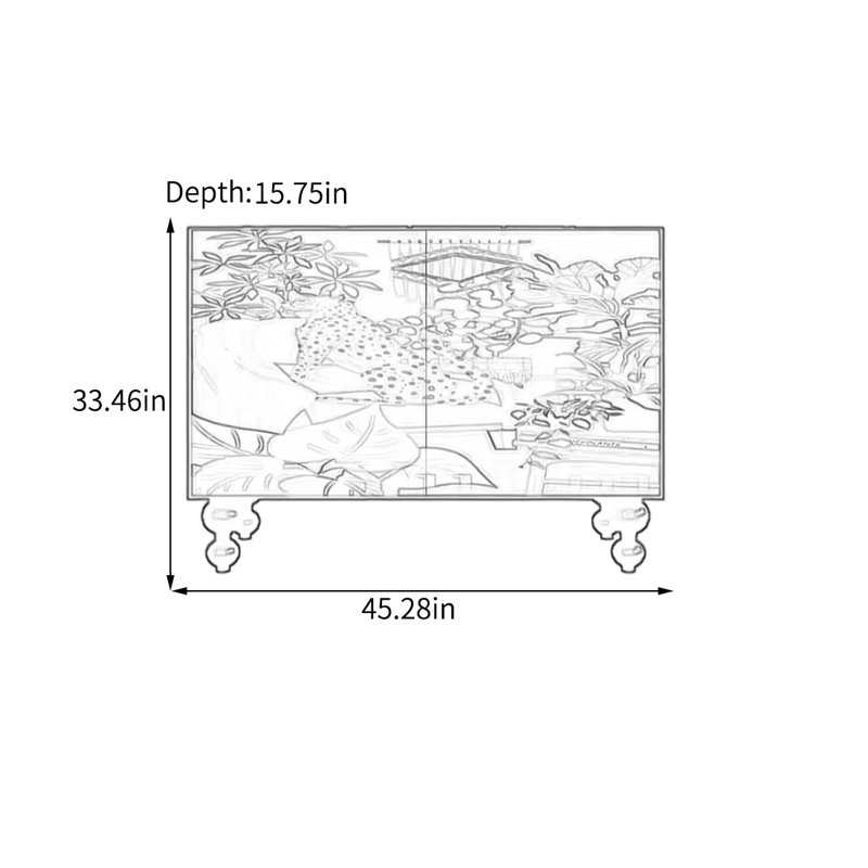 Élégante armoire de rangement avec grand plateau