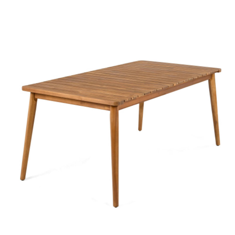 Table de salle à manger en bois d'acacia pour 8 personnes