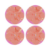 Hibiscus Vegan Leather Round Pebble Placemat