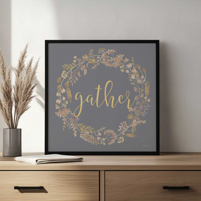 Gather Wreath by lettered & lined Art Print