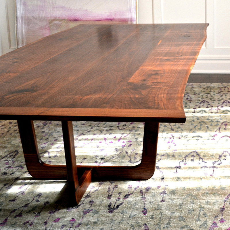 Mollino Solid Wood Dining Table, Walnut