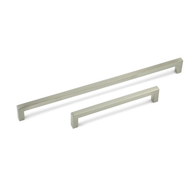 Satin Nickel Slim Square D-Bar Handles