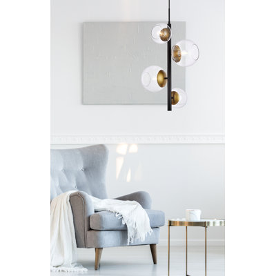 Fredra 4-Light Dimmable Tiered Chandelier