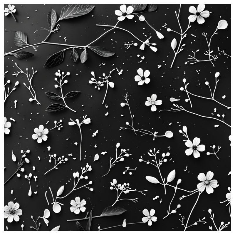 Édredon à motif floral minimaliste, Grand lit