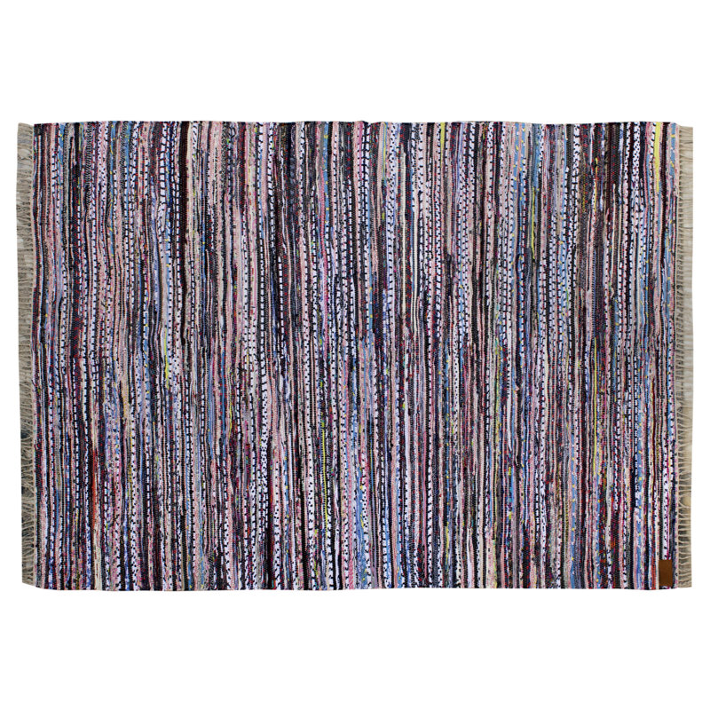 Shelbyville Striped Cotton Hand Woven Area Rug, Rectangle 90 x 250cm