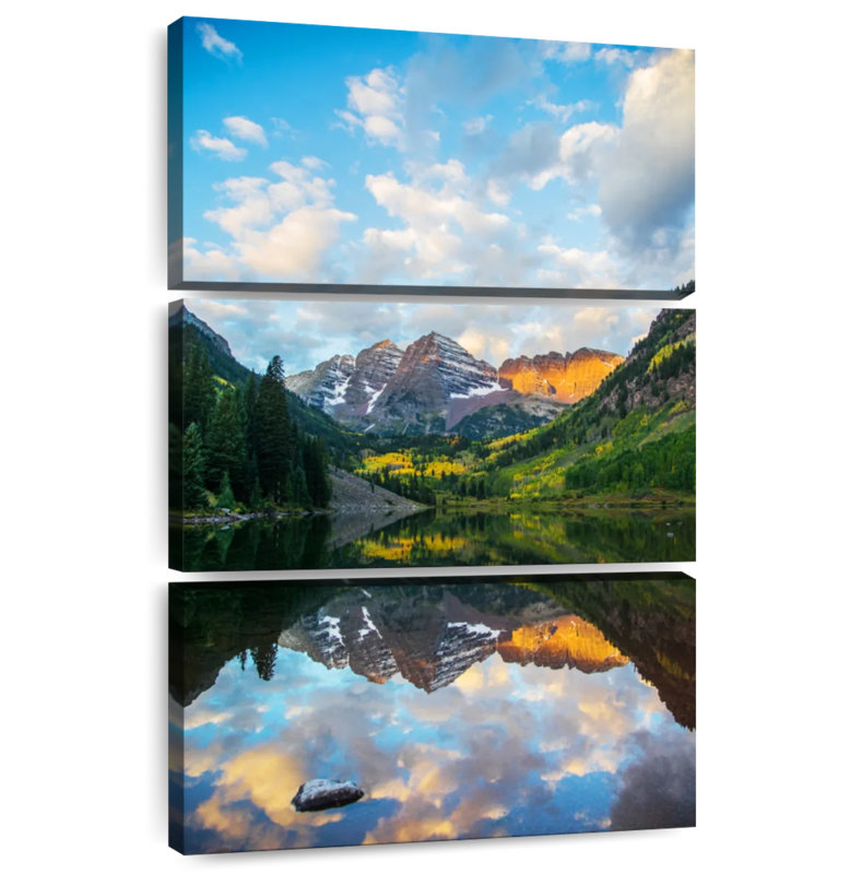 Alvord Maroon Bells Lake Sunrise, 65" H x 42" W