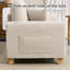 2-Seater Corduroy Sofa with 2 Throw Pillows, Deep-Seated Upholstered Couch with Square Arms-554044276