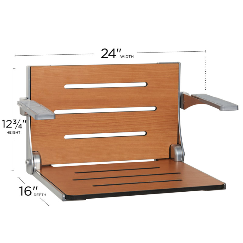 Silhouette Comfort Folding Shower Seat with Arms