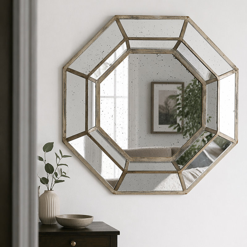 Miroir d'appoint octogonal surdimensionné 40 "x 40"