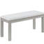 Ensemble de table de salle à manger 6 pièces en bois, table de salle à manger en bois avec 4 chaises rembourrées et banc pour 6 personnes, ensemble de table de salle à manger rectangulaire avec décoration en cristal pour la cuisine, la salle à manger, gris argenté-1829778810