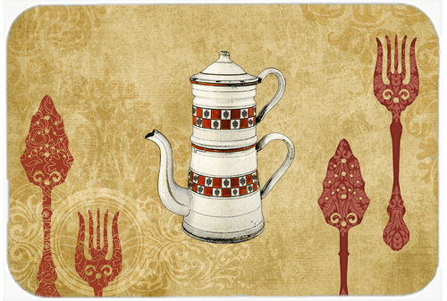 Caroline's Treasures Teapot Welcome Glass Cutting Board