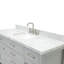 Meuble-lavabo simple 60 po avec plateau en marbre blanc de Carrare Abbate-121645825-85364018