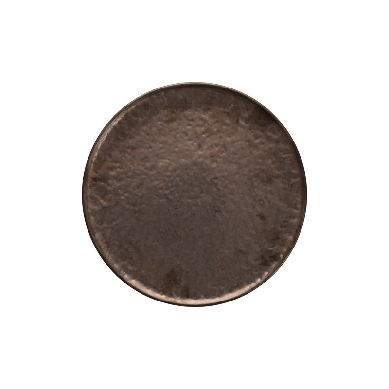 Fortessa Nivo Stoneware, 10.25" Dinner Plate Set of 4, Moon, Metallic